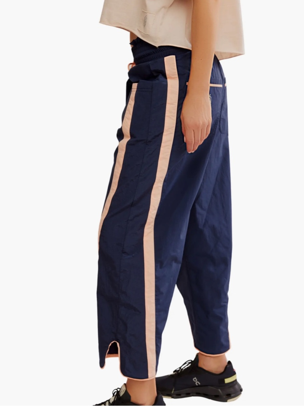 FP Movement Champ Is Here Navy/Pink Nylon Track Pants - Picture 2 of 11